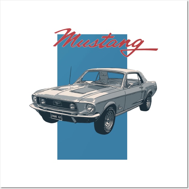 Ford Mustang GT Wall Art by Joshessel